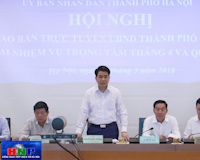 Chủ tịch UBND TP Nguyễn Đức Chung chủ trì Hội nghị giao ban trực tuyến quý I/2018